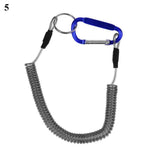 Anti-Lost Phone Spring Key Cord Compatible with Outdoor Spiral Stretch Keychain Elastic Spring Rope Metal Carabiner Lock Hook 5 1.2m