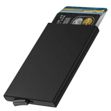 1 pc aluminum smart card holder (RFID protected) pop-up - black