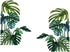 Tropical Green Plant Wall Sticker DIY Decorative Sticker for Home