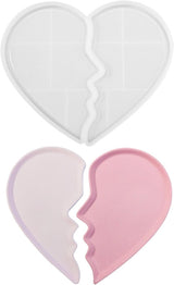 Heart Jewelry Tray Silicone Mold, Epoxy Resin Casting Mold for Jewelry Storage