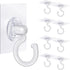 9 pcs self-adhesive ceiling hooks white under cabinet hooks plastic heavy duty self-adhesive hooks tool hooks for ceiling hanging