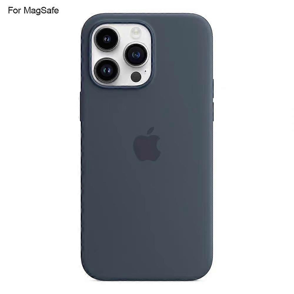 iPhone 14 Pro Case Compatible with Magsafe Liquid Silicone Phone Case Induction Popover Perfet Dark Blue MGF Dark Blue