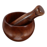 Wooden Mortar Pestle Set, Kitchen Grinding Bowl for Guacamole, MGF, 1 Set