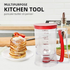 800 ML Batter separator Cupcakes Pancakes Cookie Cake Waffles Batter Dispenser cookie separator batter Cream Speratator Cup Measuring Baking Tools (red)