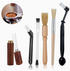Professional Coffee Machine Cleaning Brush Set | 6-Piece Multi-functional Tool Kit | Includes Dosing Needle / Bent Cleaning Brush / Flat Cleaning Brush / Wooden Handle Cleaning Brush / Metal Handle Cleaning Brush / Bent Brush with Spoon | Suitable for dee
