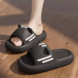 Women’s Slides Cute Bathroom Slippers Non-Slip Cartoon Cat Shaped Indoor Outdoor Summer Slippers（black，38-39）