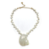 Vintage Inspired Pearls Conch Shell Pendant Necklace Lightweight Jewelry For Women