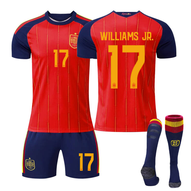 2026 FIFA World Cup Spain Home Red Soccer Jersey #10 Yamal #2 Carvajal #16 Rodri #20 Pedri #17 Nico Williams #19 Olmo #4 Cubarsí Football Shirt Fan Edition Children /Adult Sizes Fast Shipping(Nico Williams + Size28)