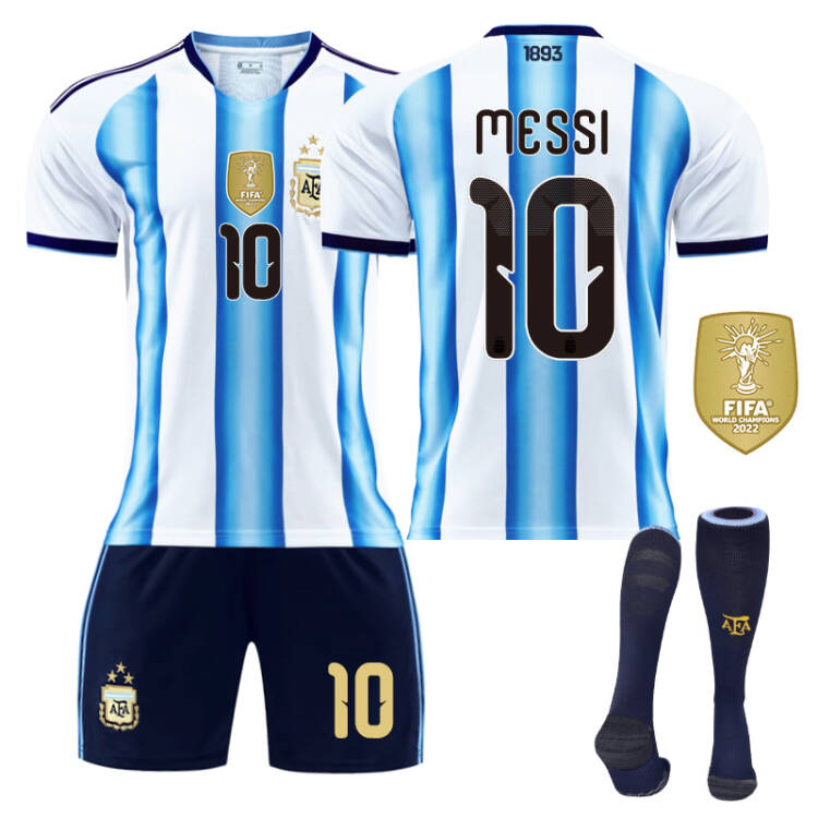 2026 FIFA World Cup Argentina Home Jersey #10 Messi #9 Alvarez #22 Martinez #20 Enzo Football Shirt Fan Edition Children/Adult Sizes 16-XXL(Messi + Size24)