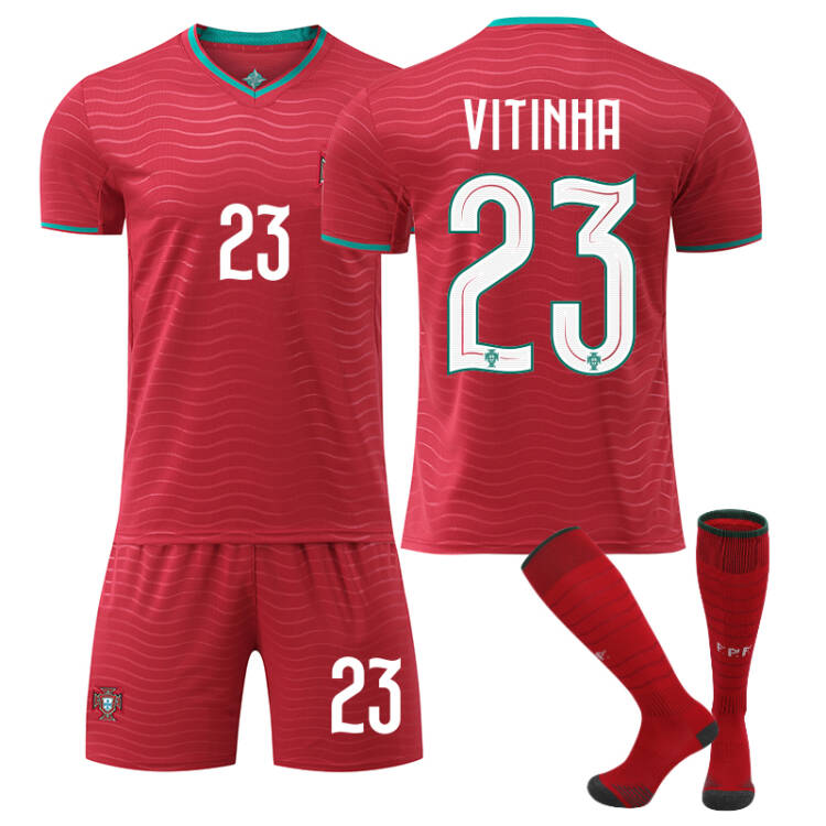 2026 FIFA World Cup Portugal Home Red Soccer Jersey #7 Ronaldo ，#8 Bruno Fernandes#10 Bernardo Silva#17 Rafael Leão Football Shirt Fan Edition Adult Sizes(Vitinha + SizeXXXL)