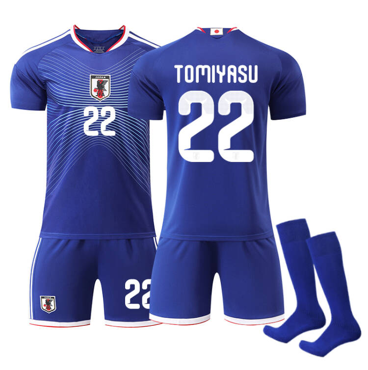 2026 FIFA World Cup Japan Home Jersey – #6 Wataru Endo, #7 Kaoru Mitoma, #8 Takumi Minamino, #9 Ayase Ueda, #10 Ritsu Doan, #14 Junya Ito, #20 Takefusa Kubo, #22 Takehiro Tomiyasu, Children/Adult Sizes, Breathable Fabric(Takehiro Tomiyasu + SizeXXXL)