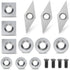 12 pcs Carbide Cutting Inserts Wood Turning Tools Carbide Inserts Wood Turning Gouges