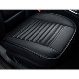 Universal Front Car Seat Cover Super Breathable Bamboo Charcoal Pu Leather,20.8 20.1''(1 Piece-Black)