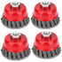 4 pcs Set Conical Brushes, Grinders, Wire Brush, Twisted Cup Brush, Sanding Brushes For Angle Grinder, Corrosion