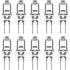 G4 Halogen Bulb, G4 12V 10W Bulb, Warm White 3000K, 150Lm, Dimmable, G4 Halogen Lamp, Clear Capsule Lamp, Pack Of 10