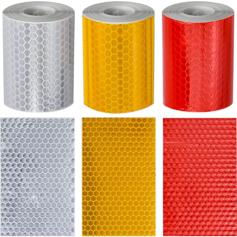 3 ROll Reflective Tape 3M X 50Mm Reflective Stickers Tape Bicycle Spoke Reflector For Vehicles Cars Trailers Bikes
