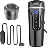 Car Kettle, 12V/24V Car Electric Kettle Heated Water Cup For Car/Truck/Travel, Portable Car Electric Kettle With Lcd