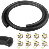 1 Meter Fuel Hose, 8Mm Inner Diameter Diesel Hose, Fuel Pipe With 8 pcs Hose Clamps, Fuel Line For Truck, Car, Tractor