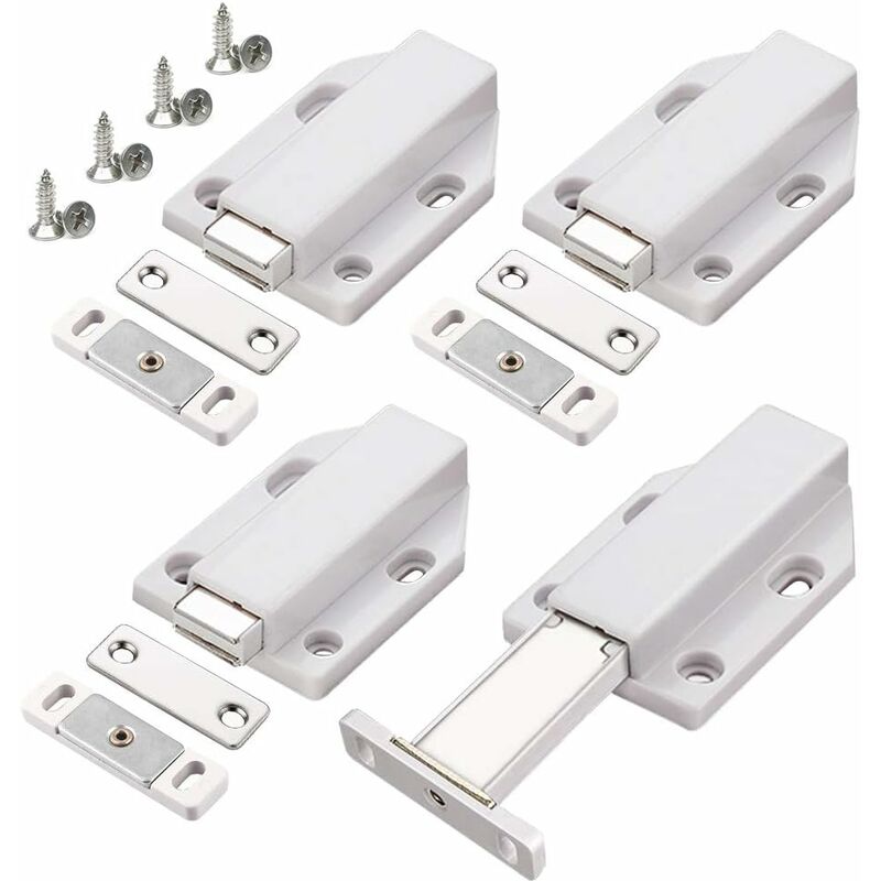 Push To Open 4 Pieces Push Open Push Door Cupboard Magnet Closure For Cabinet Drawer System Magnetic Latch Lock Push