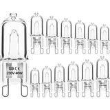 Dimmable G9 Halogen Bulbs 40W 230V Warm White For Microwave Oven Cooker Ceiling Lights Pack Of 12 [Energy Class G]