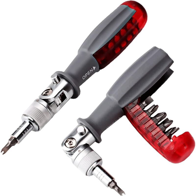 10 In 1 Ratchet Screwdriver With Magnetic Multi Bit, Small Pocket Mini Screwdriver, Suitable For Home And Car Interior