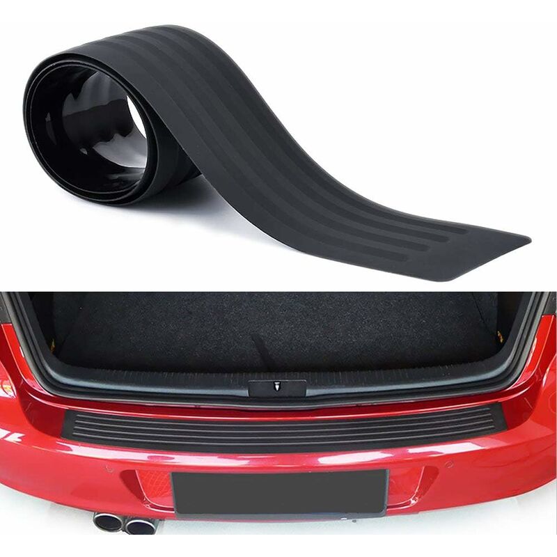 Rear Bumper Protector Guard Universal Black Rubber Anti-Scratch Trunk Door Entry Guards Accessory Trim Cover For