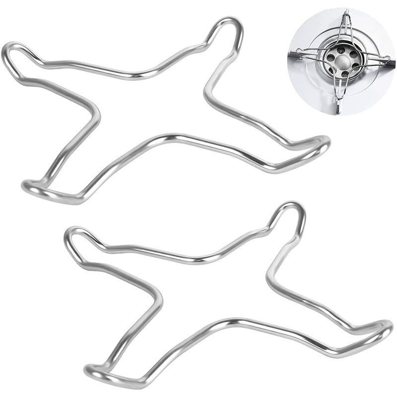 2 pcs Stainless Steel Gas Hob Reducer For Gas Hob, Hob, Hob, Hob, Trivet, Wok Holder, Gas Pot