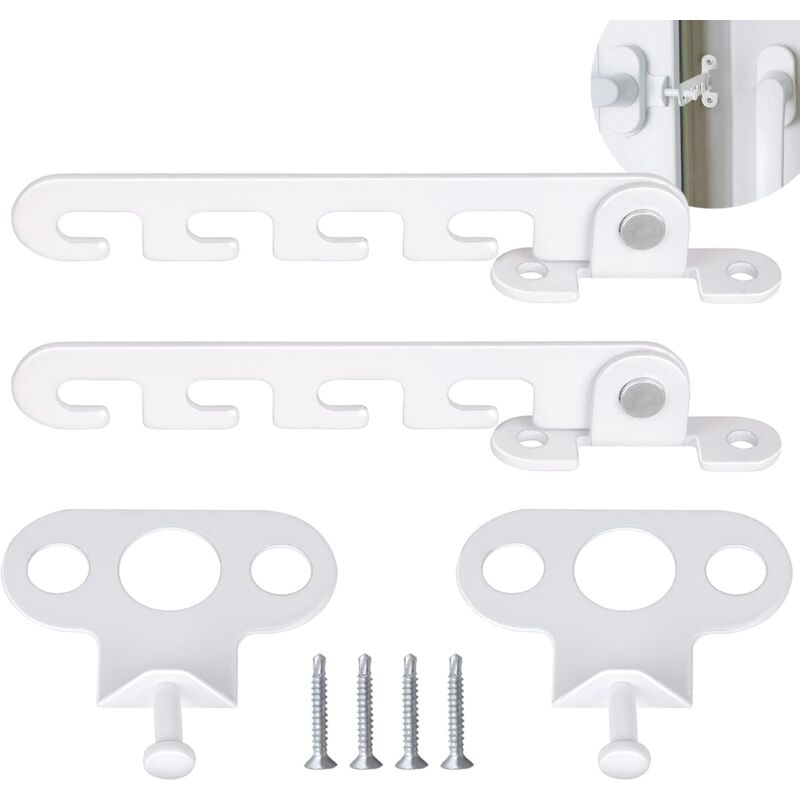 Ersandy Casement Window Restrictor 2 pcs Window Restrictor, Comes With 4 Screws, Window Lock Proof Window Lock To
