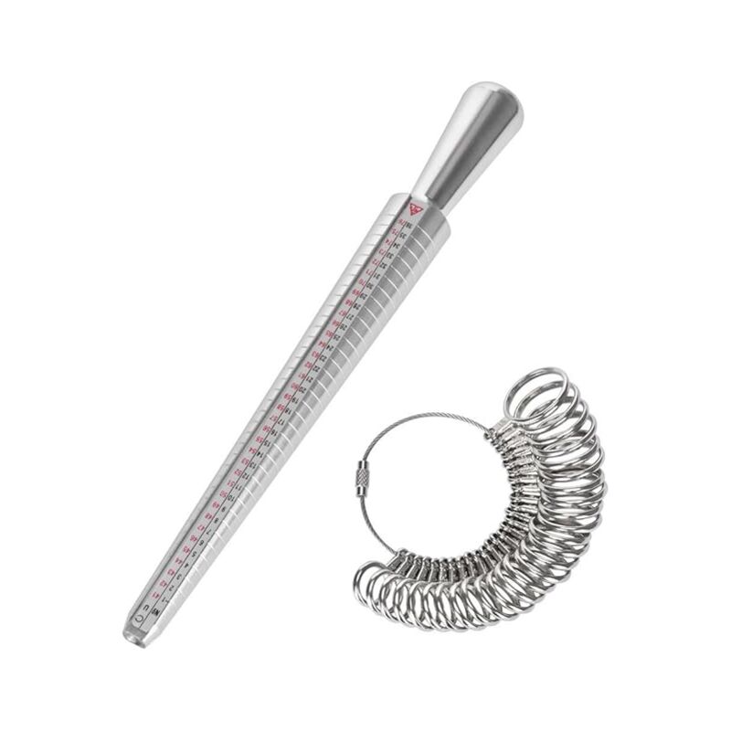 Ring Sizer 41-76 Finger Size Gauge Ring Sizer Tool With 3 Measuring Scales (Eu, Us, Uk)