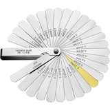 Precision Feeler Gauges, 32 Blades Metric/Imperial Marking Gap Gauge For Measuring Clearance Width/Thickness Sizes Gap