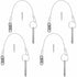 4 pcs Quick Release Pins, 6.3Mm Top Pin Diameter, 51Mm Total Length, 40Mm Effective Length With 316 Stainless Steel