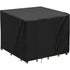 Square Garden Table Cover, Waterproof Garden Furniture Cover, Anti-Uv, Oxford Fabric Outdoor Garden Furniture Table