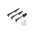 3 Pack Knife Spoon Fork Shape Cabinet Pulls Door Handles Hole Center 3" Matte Black