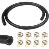 1 Meter Fuel Hose, 6Mm Inner Diameter Diesel Hose, Fuel Pipe With 8 pcs Hose Clamps, Fuel Line For Truck, Car, Tractor