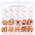 Copper Metal Washers, Gaskets Sealing Ring, Flat Washers, O-Ring With Box For Sealing - 200 pcs/M5 M6 M8 M10 M12 M14