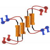 4 pcs 50W 8 Ohm LED Load Resistors Headlight Load Resistor Fog Light Decoder LED Turn Signal Resistor Decoder Wire (Fix