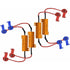 4 pcs 50W 8 Ohm LED Load Resistors Headlight Load Resistor Fog Light Decoder LED Turn Signal Resistor Decoder Wire (Fix