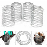 4 Flexible Aluminum Gutter Filters Diameter 8Cm Mesh Grille Stop Leaf Toad Strainer Leaf Guard Gutter Cover To Protect