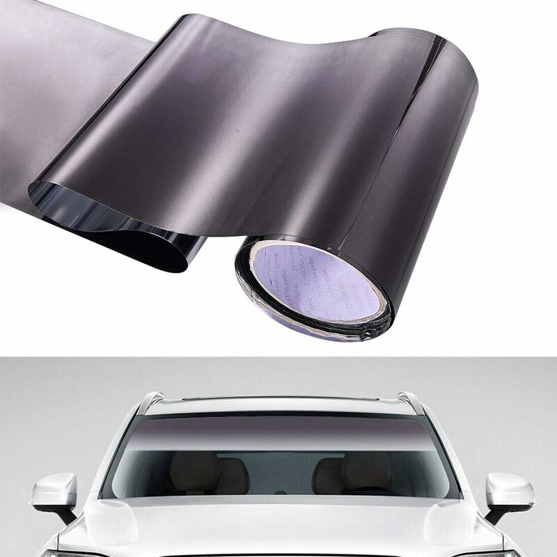 Car Window Sun Shade Strip Tint Film Front Windshield Protector Tinted Sticker Diy