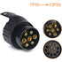 7/13 7 To 13 Pin Trailer Plug Adapter 7 Pole To 13 Pin Towbar Connector For Car Trailer, Tractor, Caravan, Bike Carrier