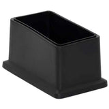 8 Pack Rectangular Pvc Chair Leg Caps Non-Marking Floor Protector 25 X 50Mm (1" X 2")