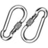 2 Pieces 304 Stainless Steel Carabiner, Stainless Steel Screw Gate Carabiner, Stainless Steel Carabiner, For Hanging