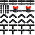 34 pcs Tubing Irrigation Fittings Kit Plastic Connectors 16Mm (1.6Cm) Garden Hose Connector Mixed Connectors For Garden
