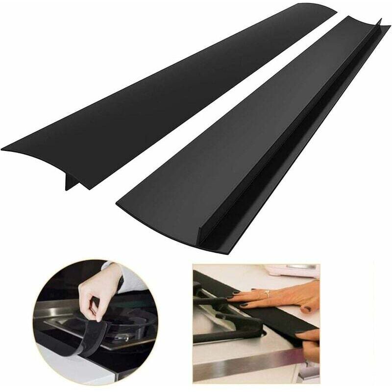 2 Pack 25''/63Cm Kitchen Countertop Edging Strips, Silicone Stove Counter Gap Cover, Long Filler Seal For Sealing