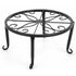 9" Rust Resistant Wrought Iron Metal Plant Pot Stand Black