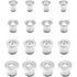 16 pcs Wood Dowel Centers, Stainless Steel Drill Guide Tool, 6/8/10/12Mm