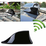 Universal Shark Fin Car Antenna - Fm/Am Radio Aerial With Waterproof Adhesive Base For Car Suv Truck Van (Black)