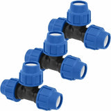 Water Pipe Tee Fittings, 25Mm X 25Mm X 25Mm, Pn16 Compression Pipe Fittings, Connectors Compatible With Pe80 And Pe100