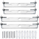 4 Pack Ceiling Light Fixture, Ceiling ROse, Chandelier Silver Universal Light Holder With Screws And Nuts, Carbon Steel