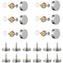 20 pcs Brushed Stainless Steel Screws With Decorative Caps For Mirrors, Tables, Plates, Cabinets, Glass Panels Silver